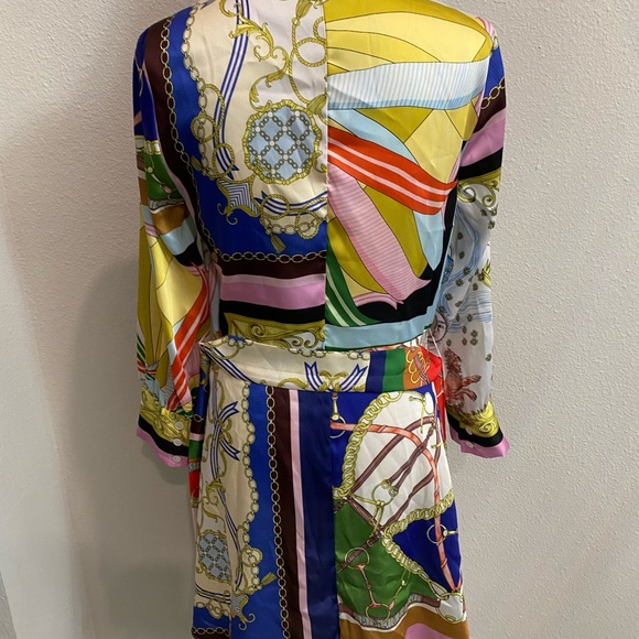 Women’s Size Small Zara Multicolor Chain Pattern Mini Dress - Picture 6 of 8